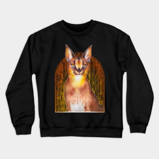 The watercolor Caracal Crewneck Sweatshirt